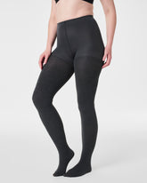 SPANXshapeâ„¢ Rib Knit Shorty Tights | Charcoal Heather Cozy Rib